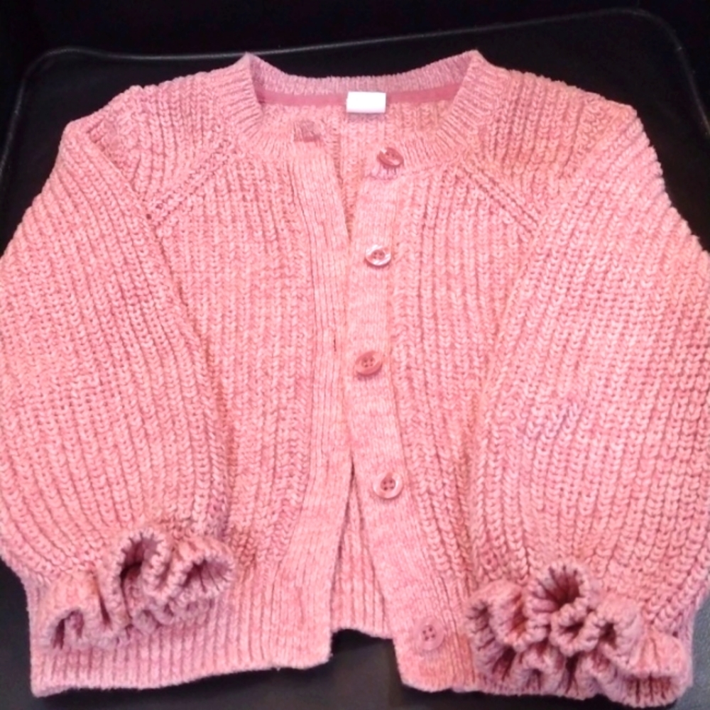 GAP pretty pink little girls cardigan, like new, size 5